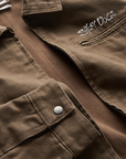 MENS CANVAS HEAVY JACKET - WALNUT