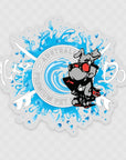 Surf Dog Clear Sticker