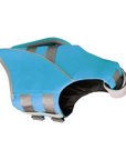 Blue SaltyDOG dog life jacket with handle and reflective trim