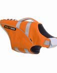 Orange SaltyDOG dog life jacket with handle and reflective trim