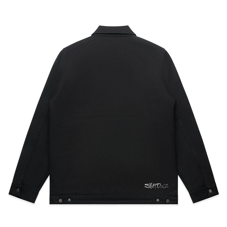 MENS CANVAS HEAVY JACKET - BLACK