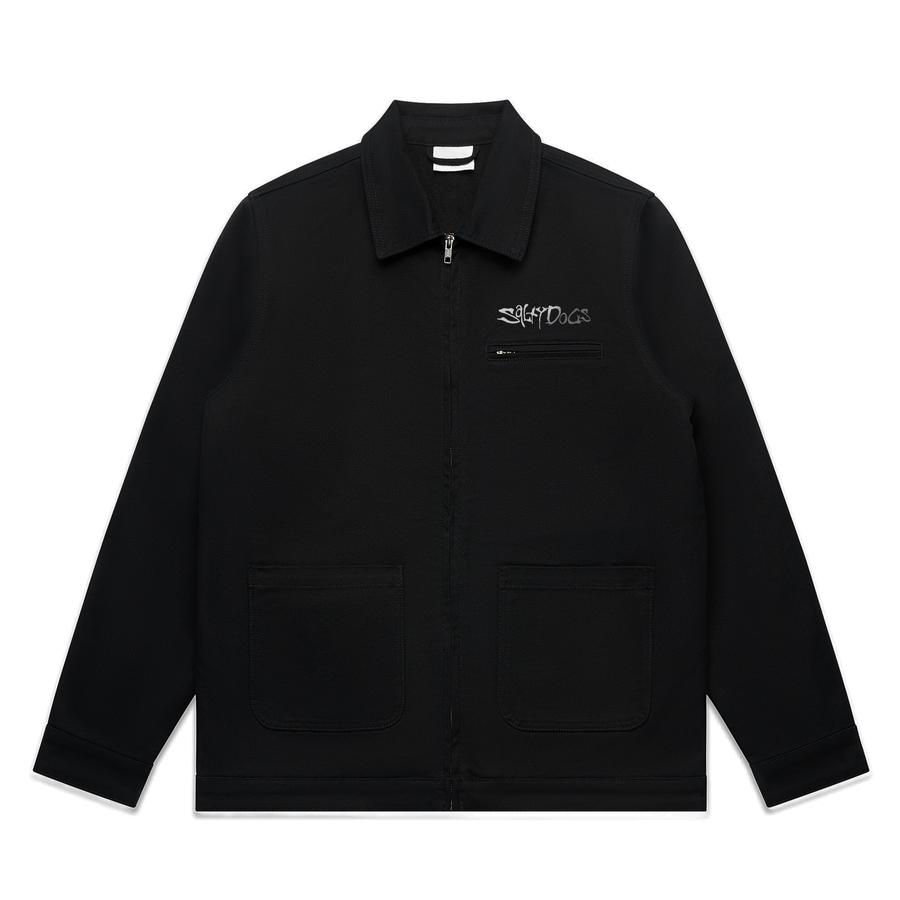 MENS CANVAS HEAVY JACKET - BLACK