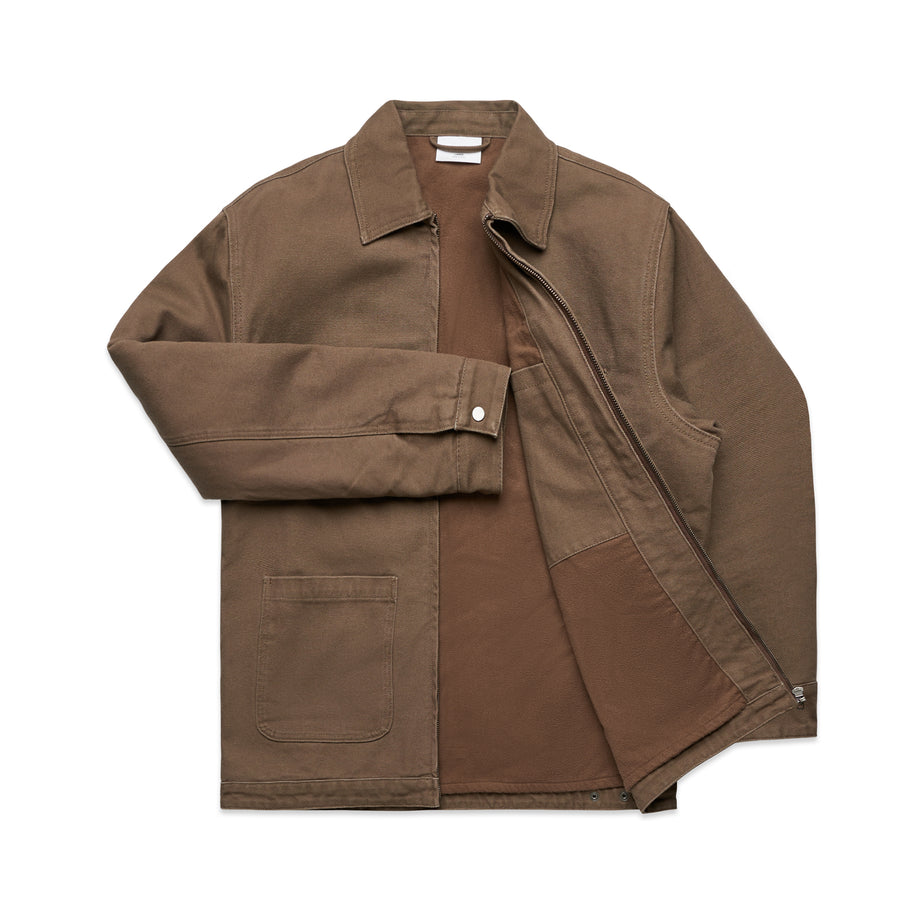 MENS CANVAS HEAVY JACKET - WALNUT