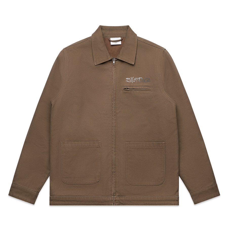 MENS CANVAS HEAVY JACKET - WALNUT