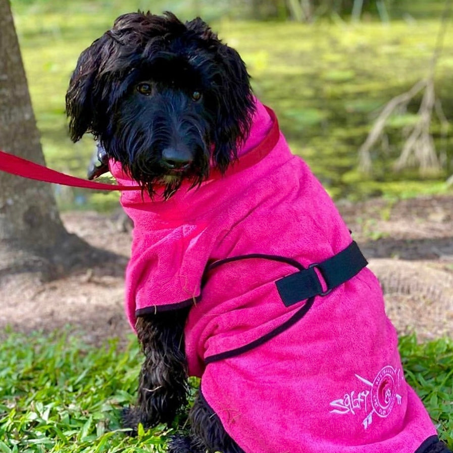 dog drying coat by saltydogs.com.au