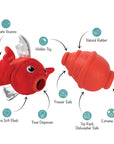 REEL ME IN! RUBBER/PLUSH DOG TOY