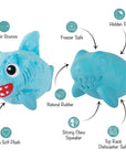 OUT OF THE BLUE RUBBER/PLUSH DOG TOY
