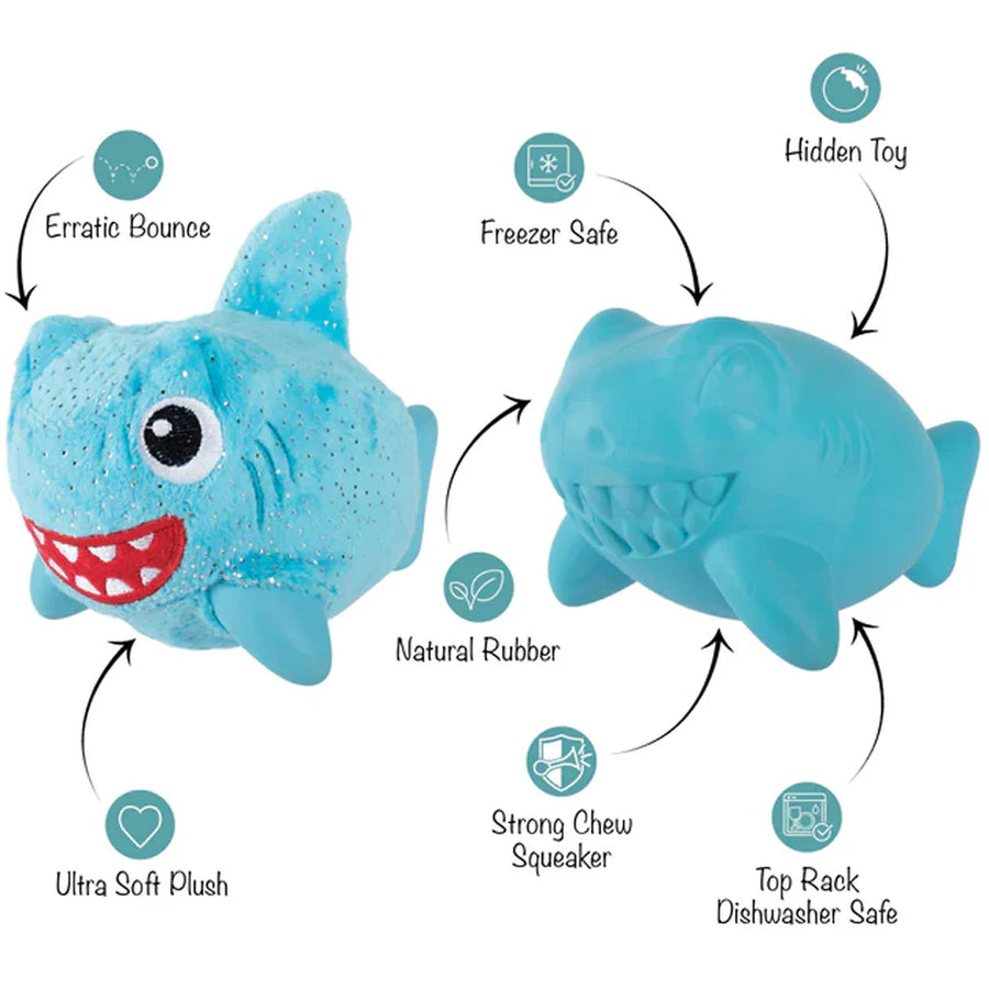 OUT OF THE BLUE RUBBER/PLUSH DOG TOY