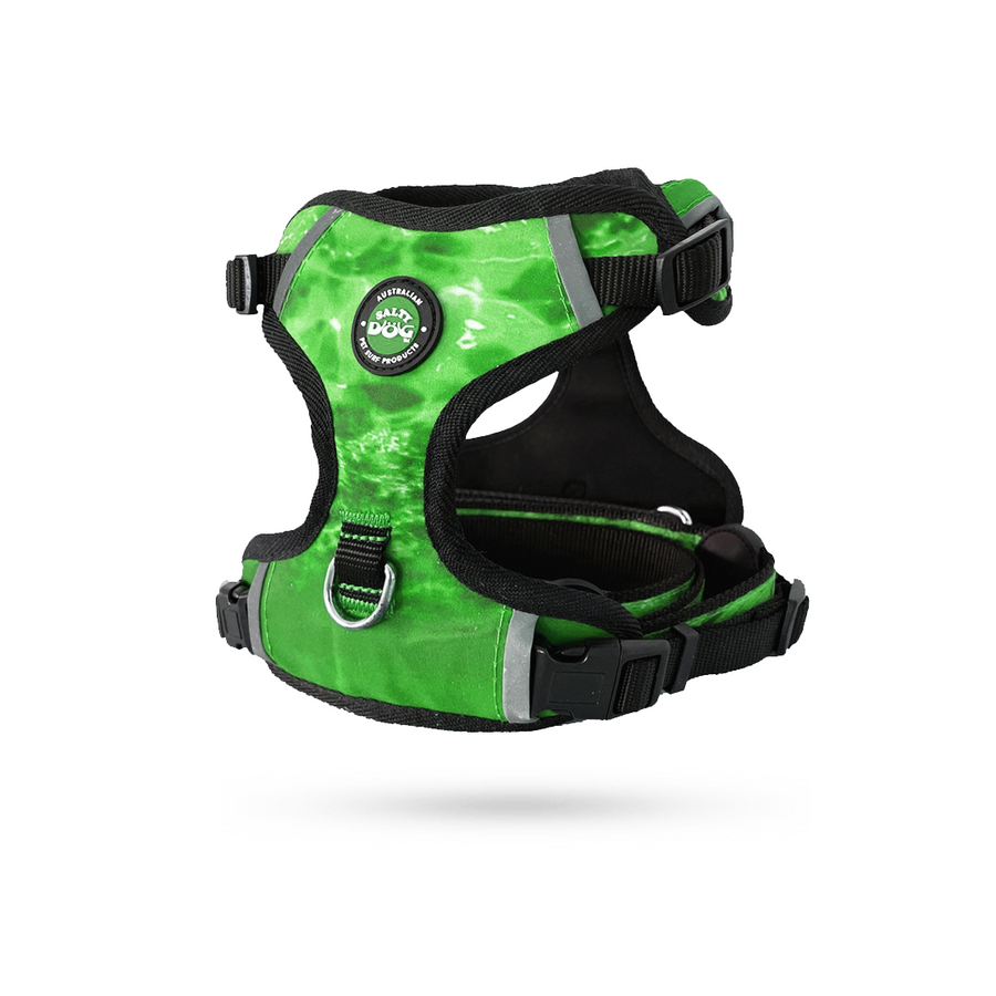 Neoprene Dog Harness - Green