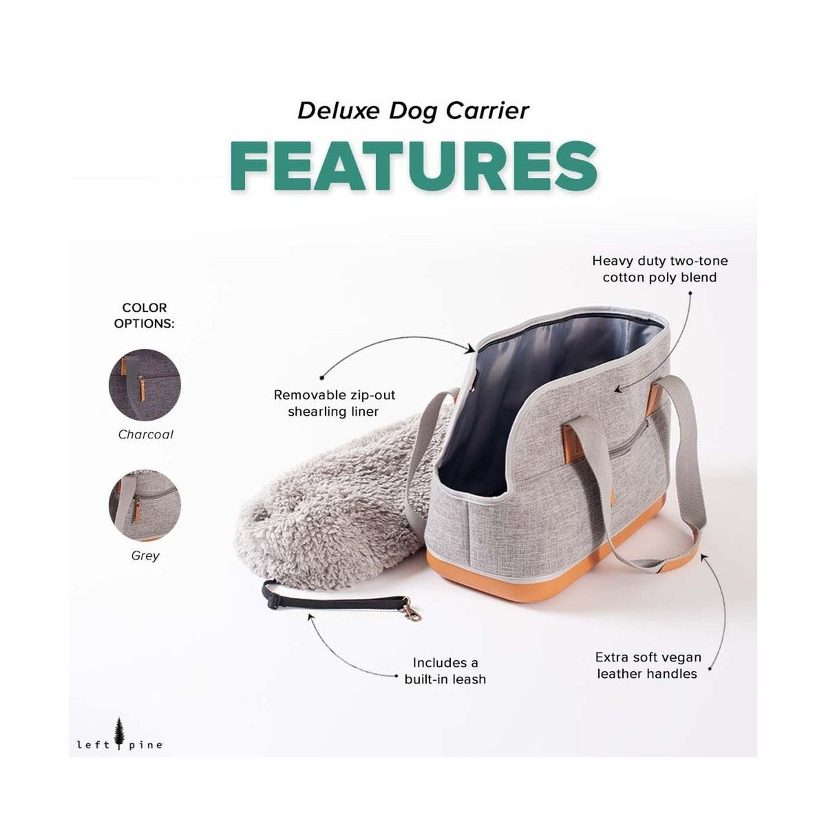 Deluxe Dog Carrier - Charcoal