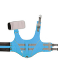 Blue SaltyDOG dog life jacket with handle and reflective trim