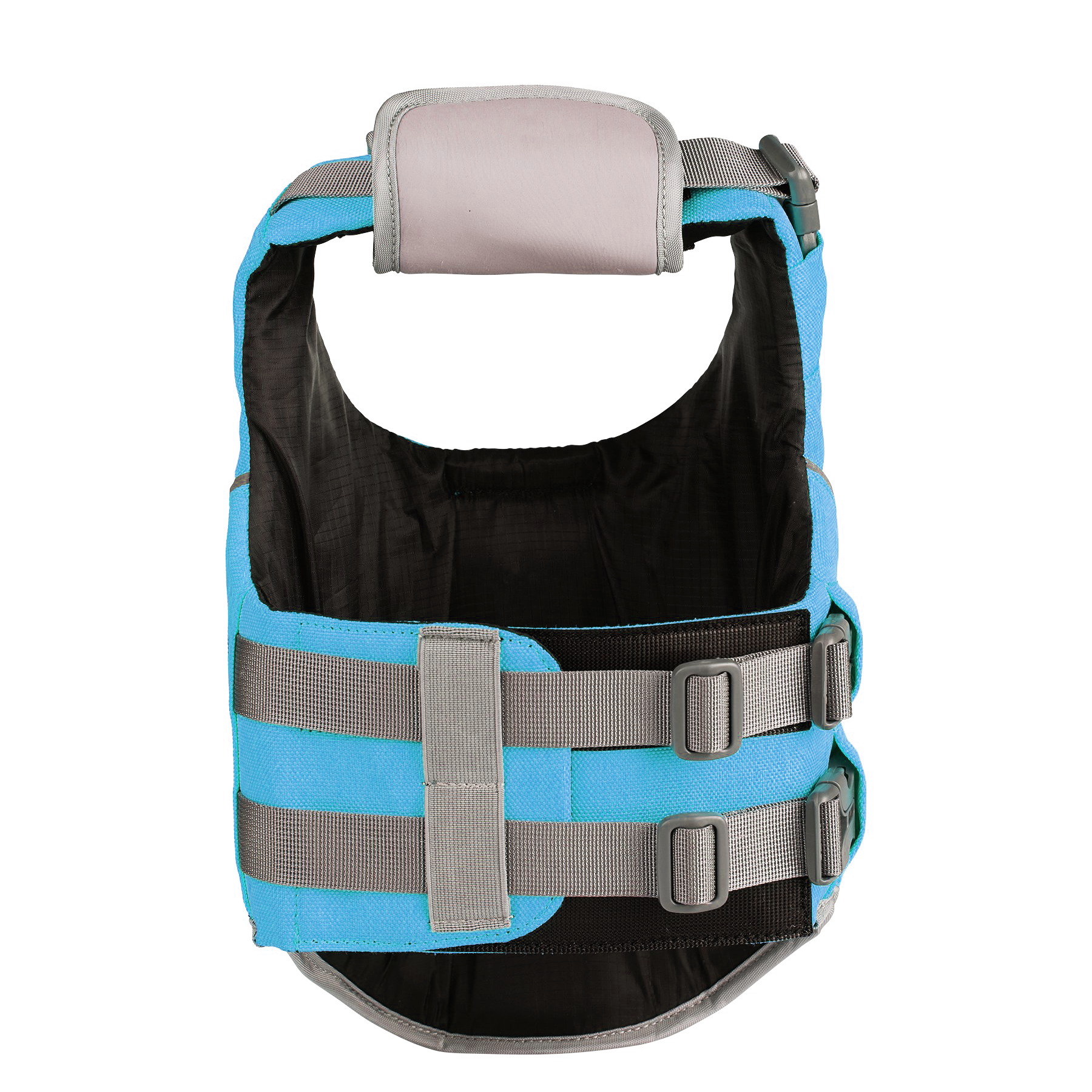 Blue SaltyDOG dog life jacket with handle and reflective trim