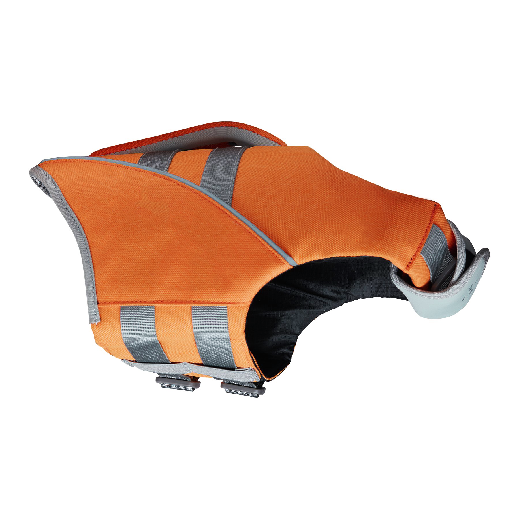 Orange SaltyDOG dog life jacket with handle and reflective trim