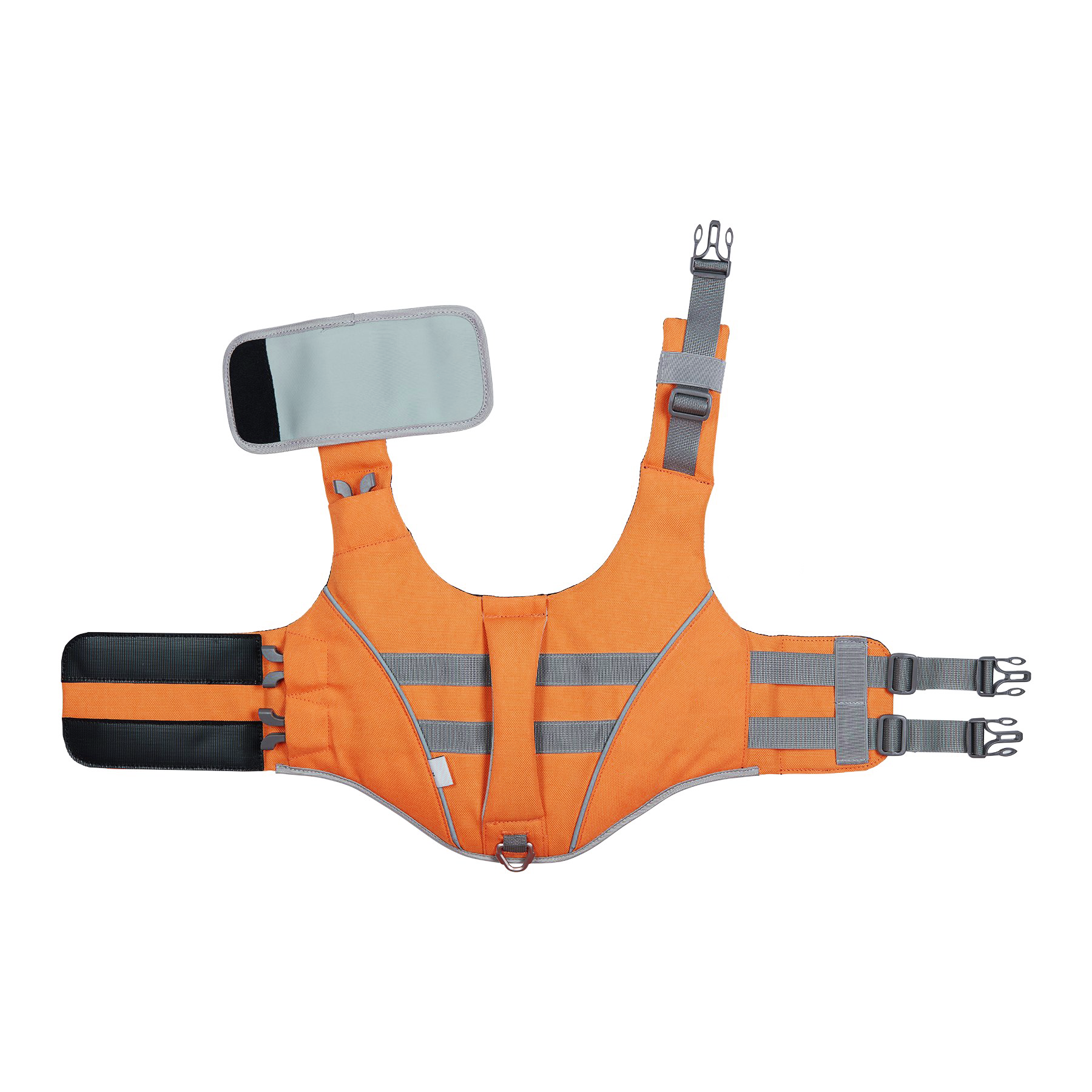 Orange SaltyDOG dog life jacket with handle and reflective trim