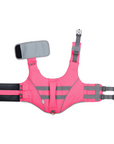 Pink SaltyDOG dog life jacket with handle and reflective trim
