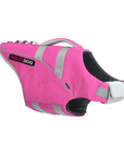 Pink SaltyDOG dog life jacket with handle and reflective trim