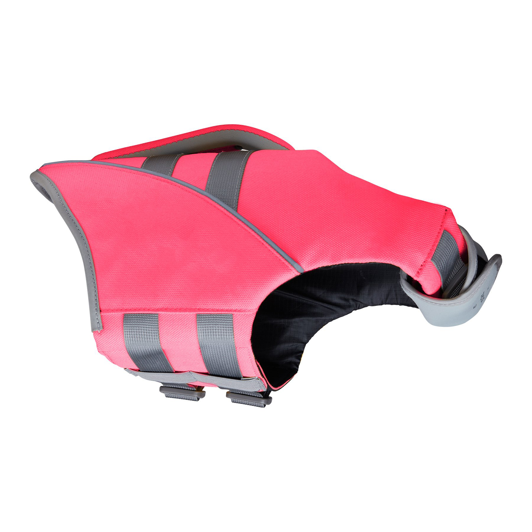 Pink SaltyDOG dog life jacket with handle and reflective trim