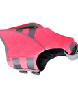Pink SaltyDOG dog life jacket with handle and reflective trim