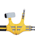Yellow SaltyDOG dog life jacket with handle and reflective trim