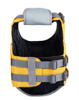 Yellow SaltyDOG dog life jacket with handle and reflective trim